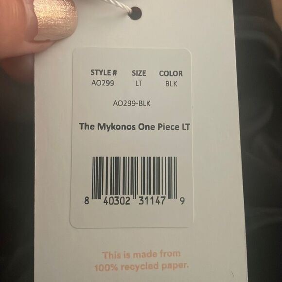 Andie Swim The Mykonos One Piece LT Swimsuit Black size L Tall NWT long torso - Picture 5 of 7